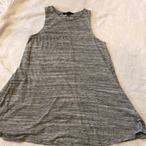 Short tank dress Grey and white heathered